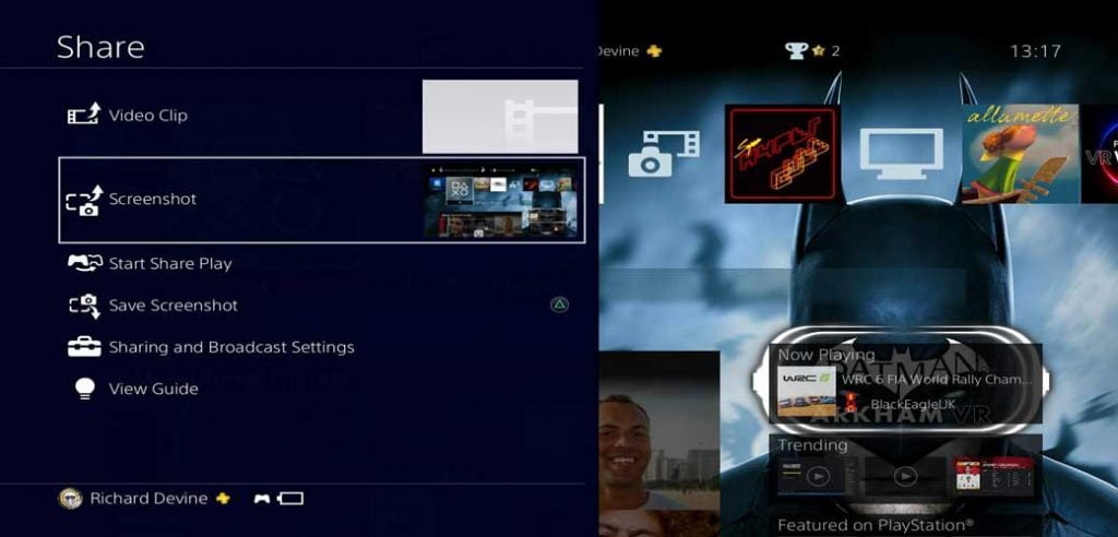 اسکرین‌شات و ظبط ویدیو در کنسول PS4