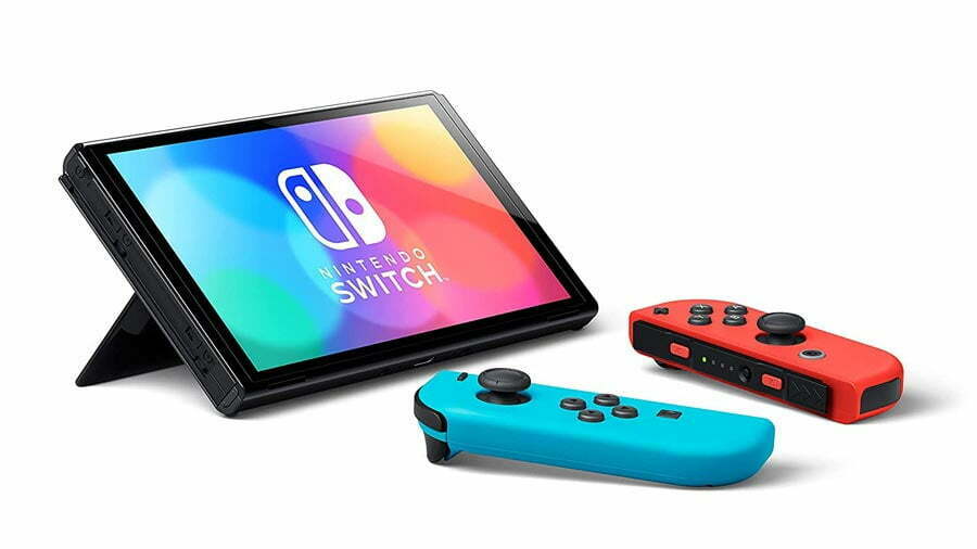 nintendo oled blue and red