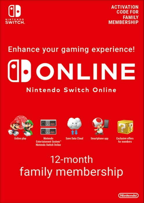 گیفت کارت 12 ماهه نینتندو سوئیچ آنلاین (Nintendo ‌Switch Online)