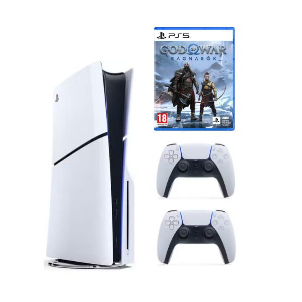 خرید باندل کنسول PS5 اسلیم استاندارد به همراه دسته و بازی God of War Ragnarok