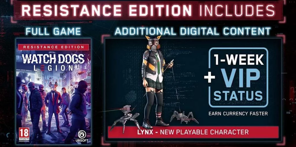 Watch dogs legion resistance edition