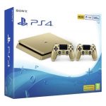 کنسول بازی PlayStation 4 Slim Gold 500GB with 2 controllers - Image 2