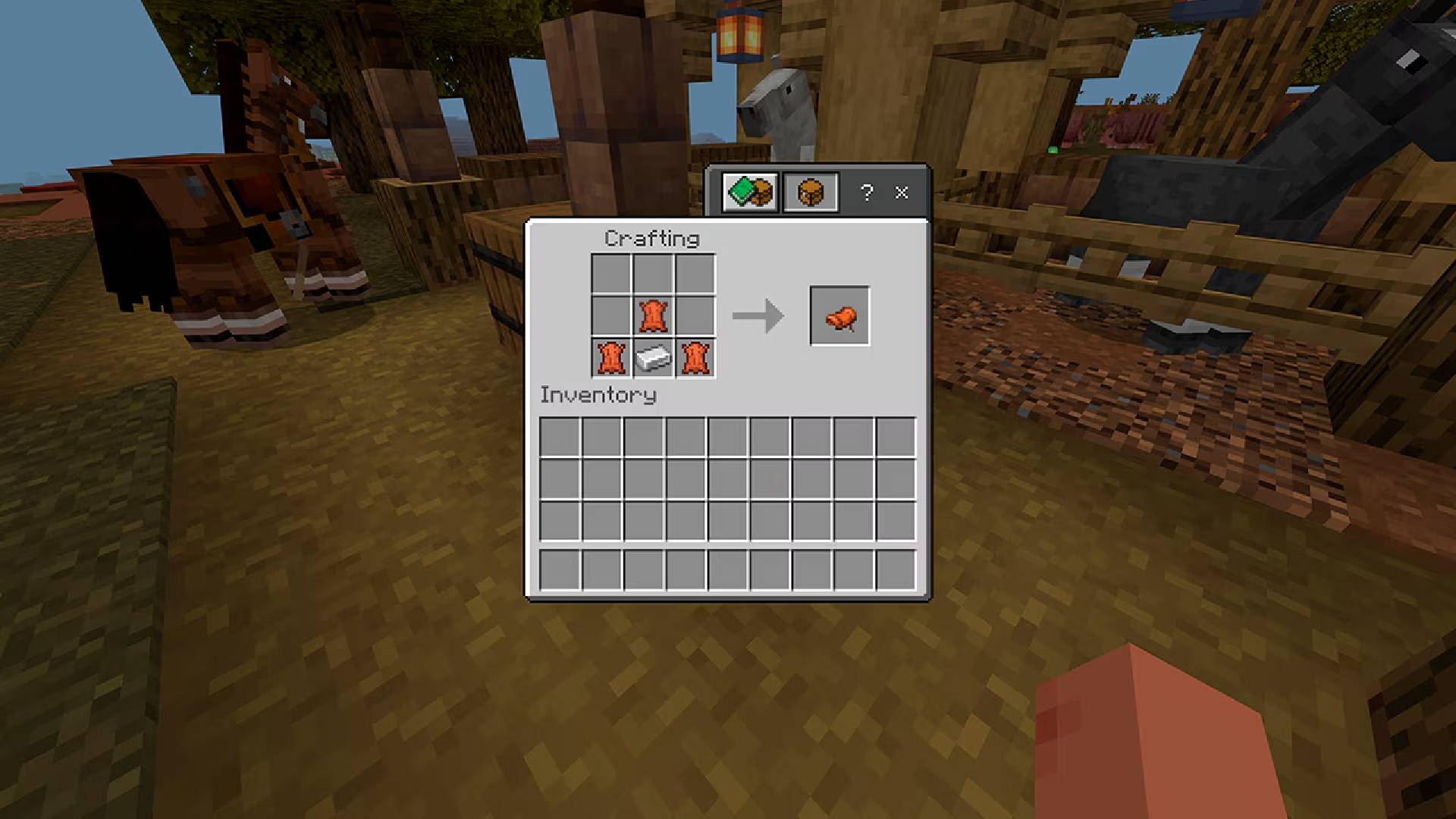 ساخت Saddle (زین) در Minecraft 2 Saddle crafting recipe in Minecraft