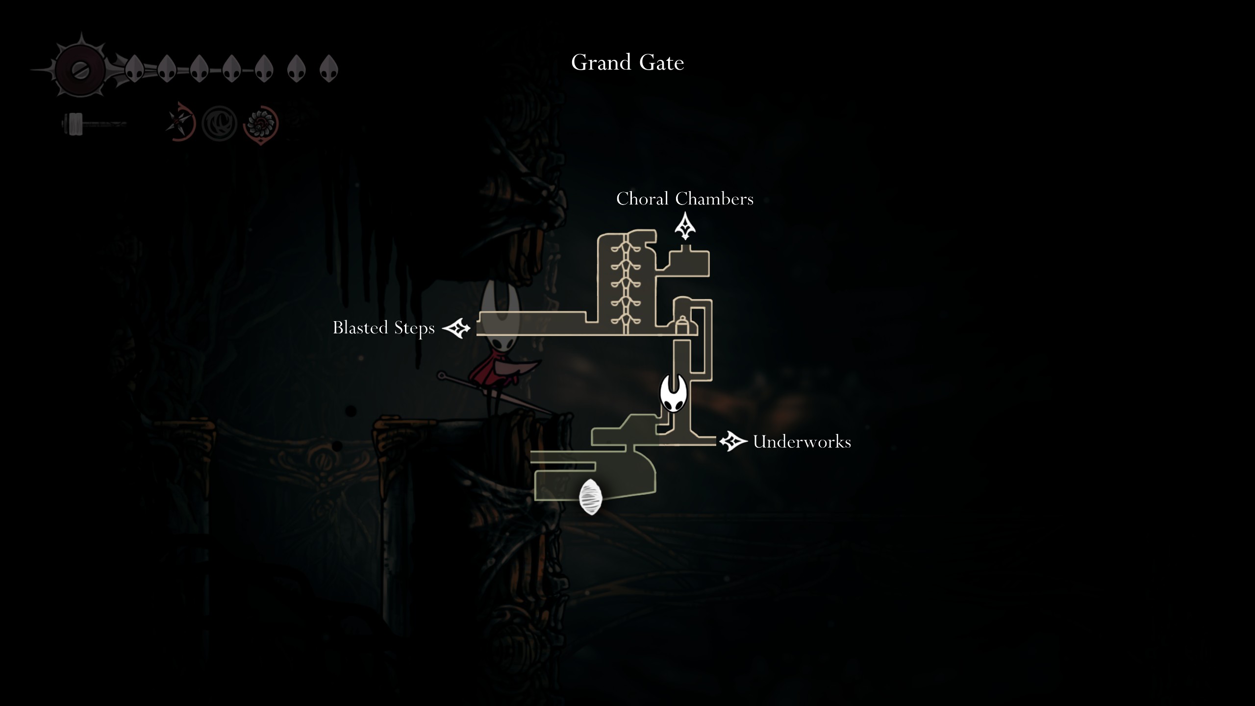 Hollow Knight: Silksong Heart of the Woods entrance