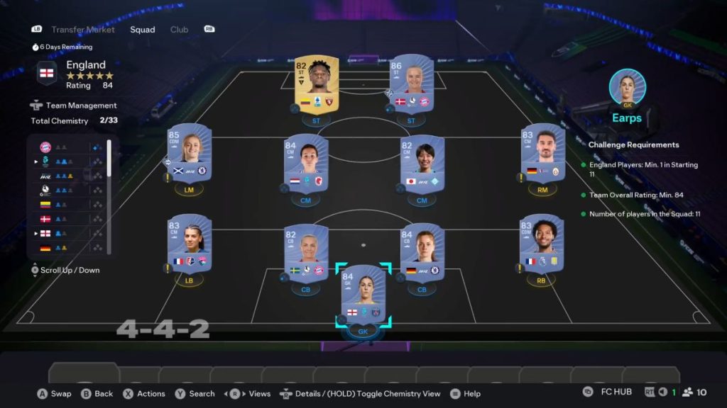 A completed SBC for England Reece James in FC 26