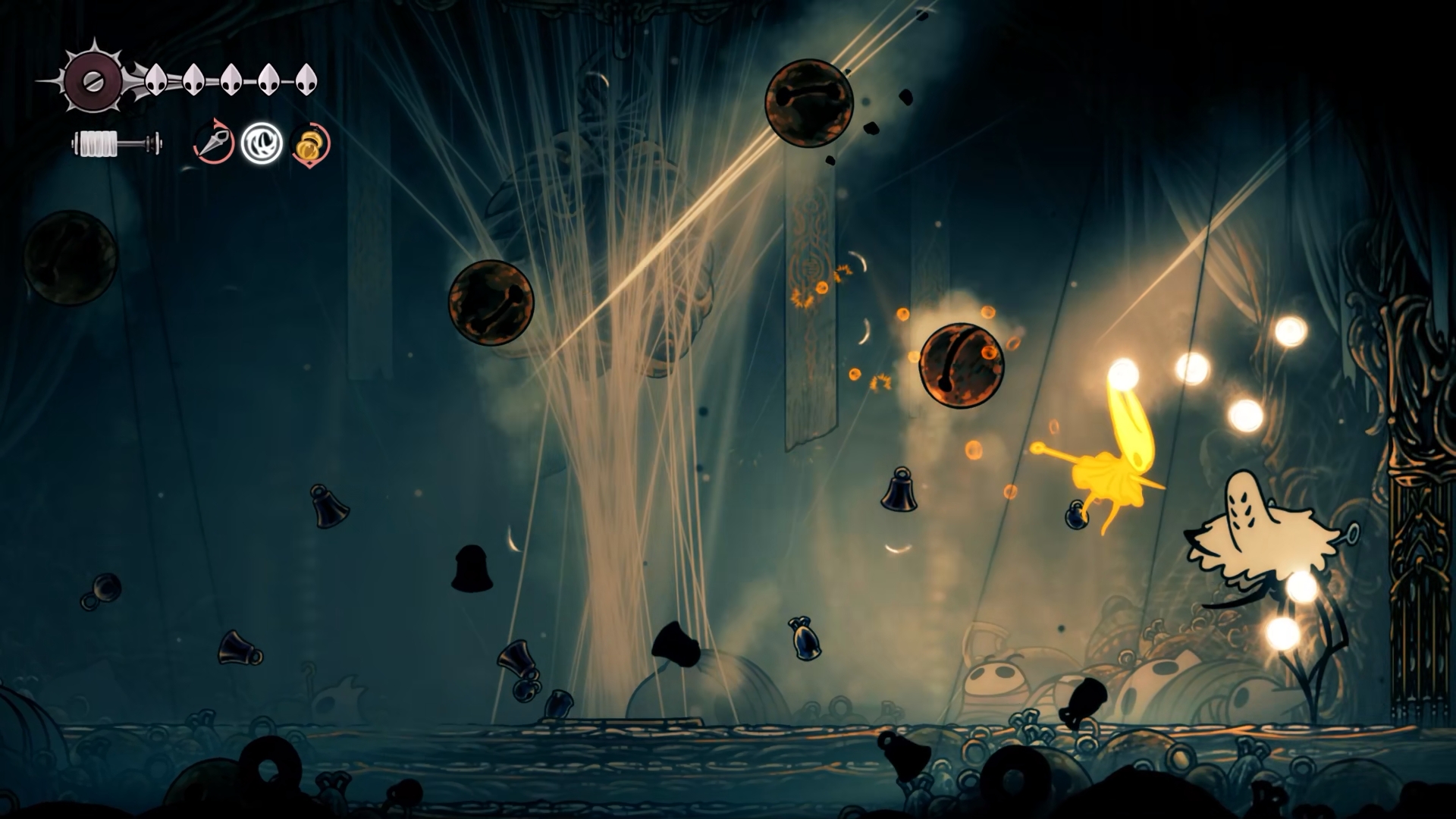 شکست باس Widow در Silksong 1 Silksong Widow boss fight bells