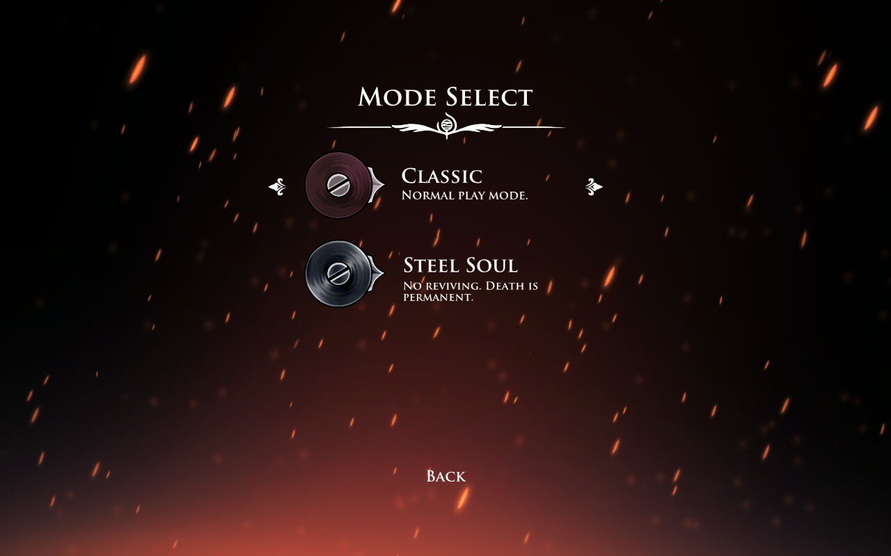 چگونه Steel Soul Mode را در Silksong باز کنیم 1 A screenshot from Silksong showing the mode select screen once 'Steel Soul' mode is unlocked