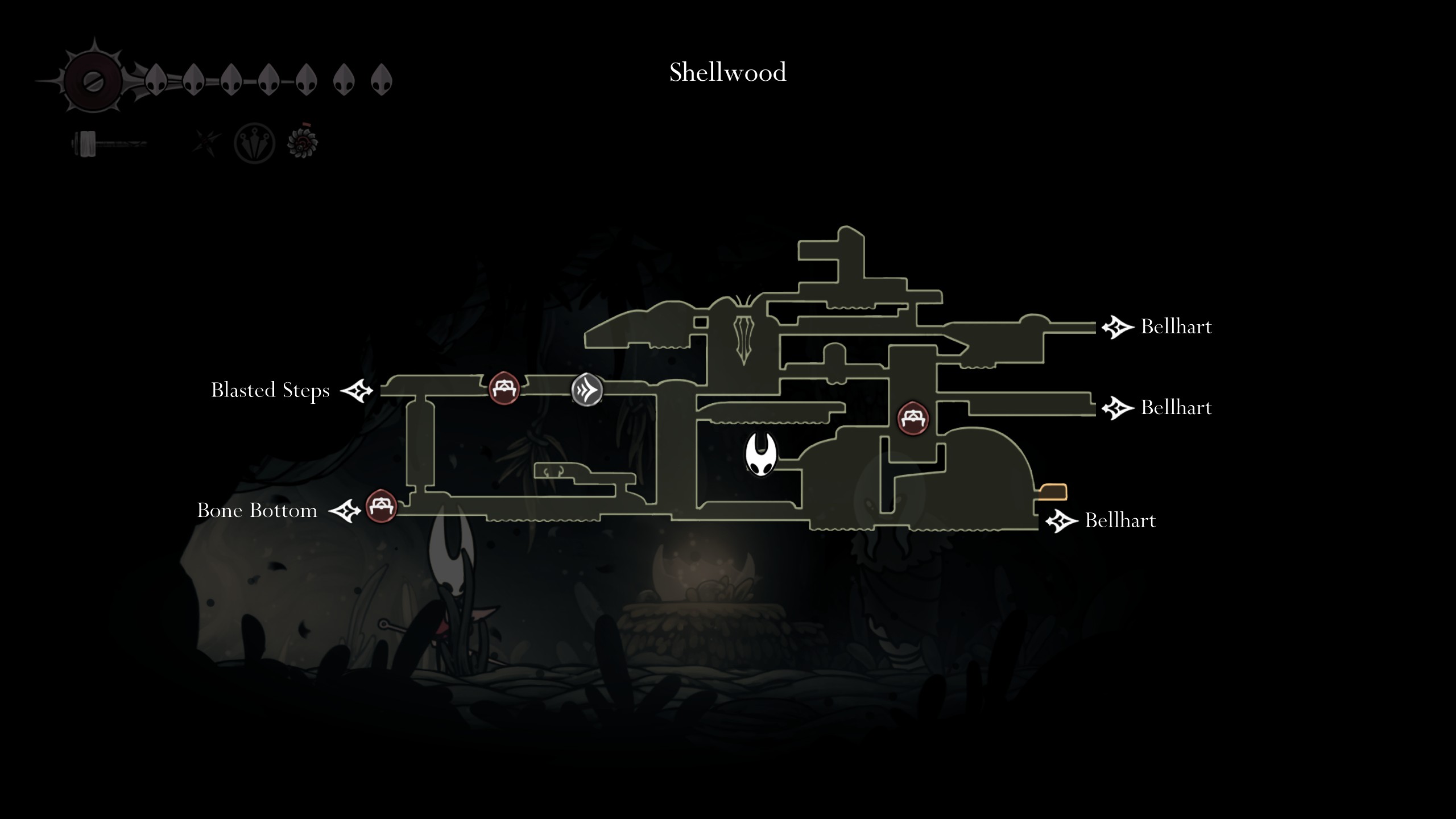 Hollow Knight: Silksong Twisted Bud - Greyroot location