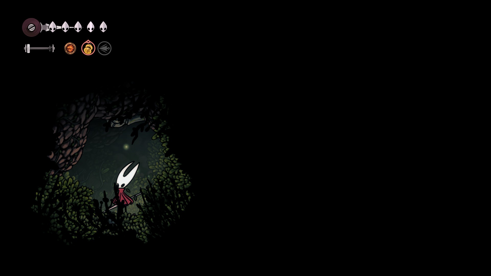 Hornet stands in a secret room in Hollow Knight: Silksong.