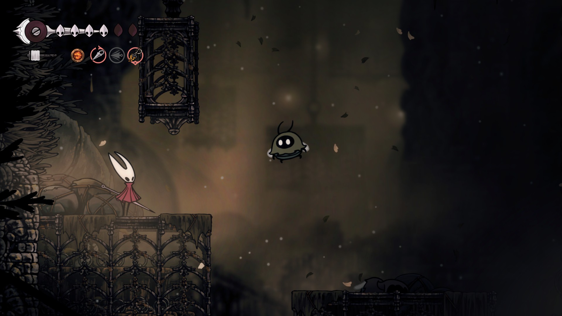 آنلاک کردن نیمکت وسط Sinner's Road در Hollow Knight: Silksong 5 A series of images showing a shortcut to the Sinner's Road bench jumping puzzle in Hollow Knight: Silksong.