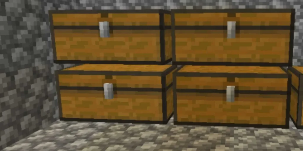 imgi 1 minecraft four chests stacked in a building