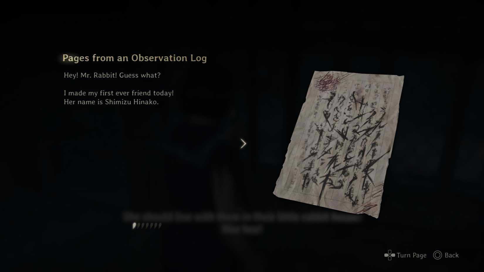 A note in Silent Hill f