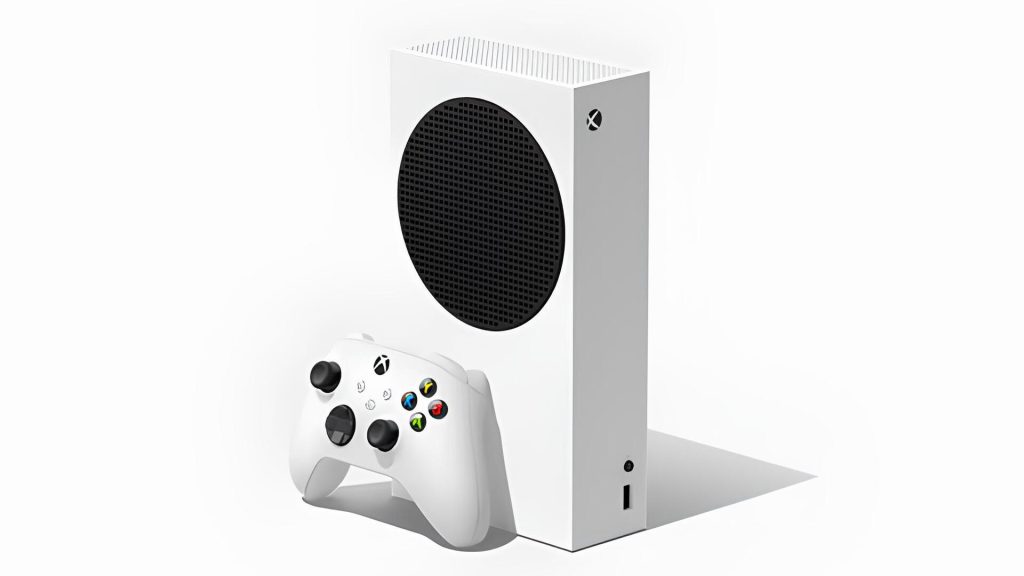 A product image of the Xbox Series S.