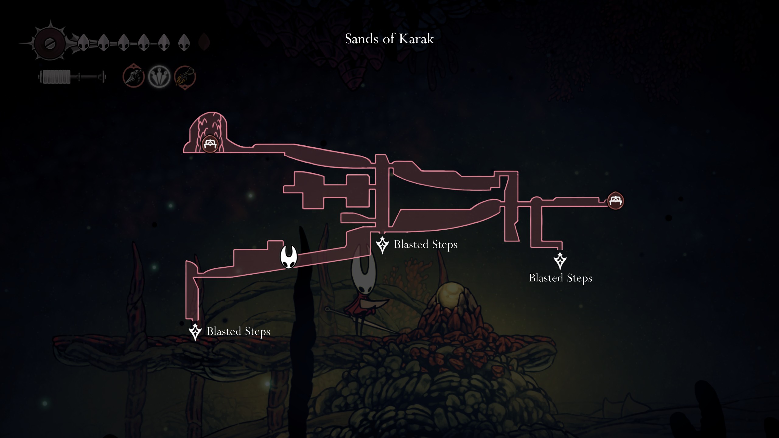 تمام Mementos در Silksong و نحوه به دست آوردن هر یک 5 Hollow Knight: Silksong mementos - Watcher at the Edge location