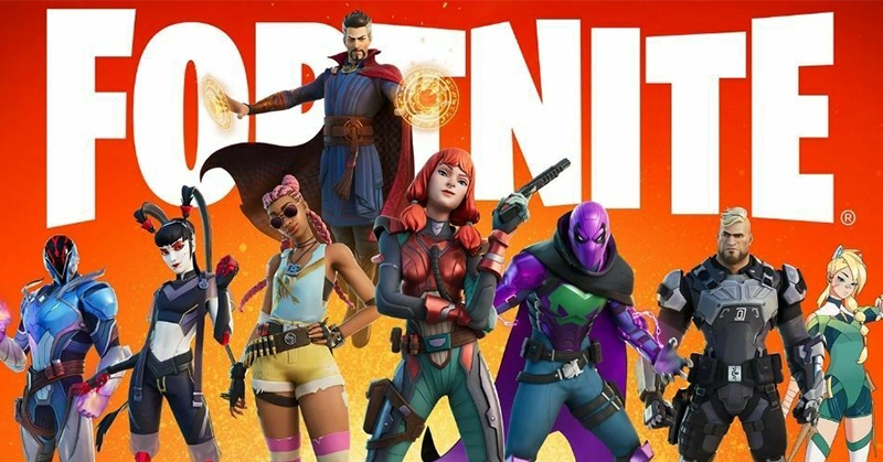 پوستر بازی فورتنایت به عنوان یکی از بهترین بازی های چند نفره PS5