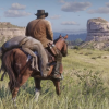 player riding a horse in Red dead Redemption 2